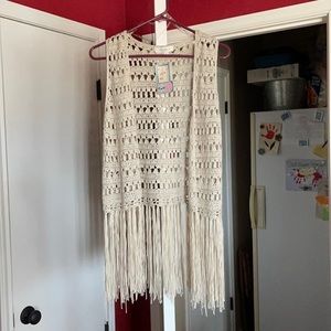 Crocheted vest/kimono